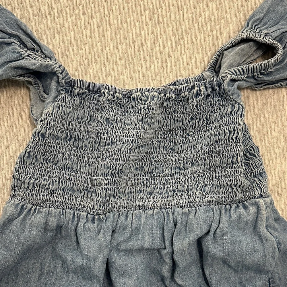 Gap Kids Denim Flutter Sleeve Dress Size 4-5 (XS)